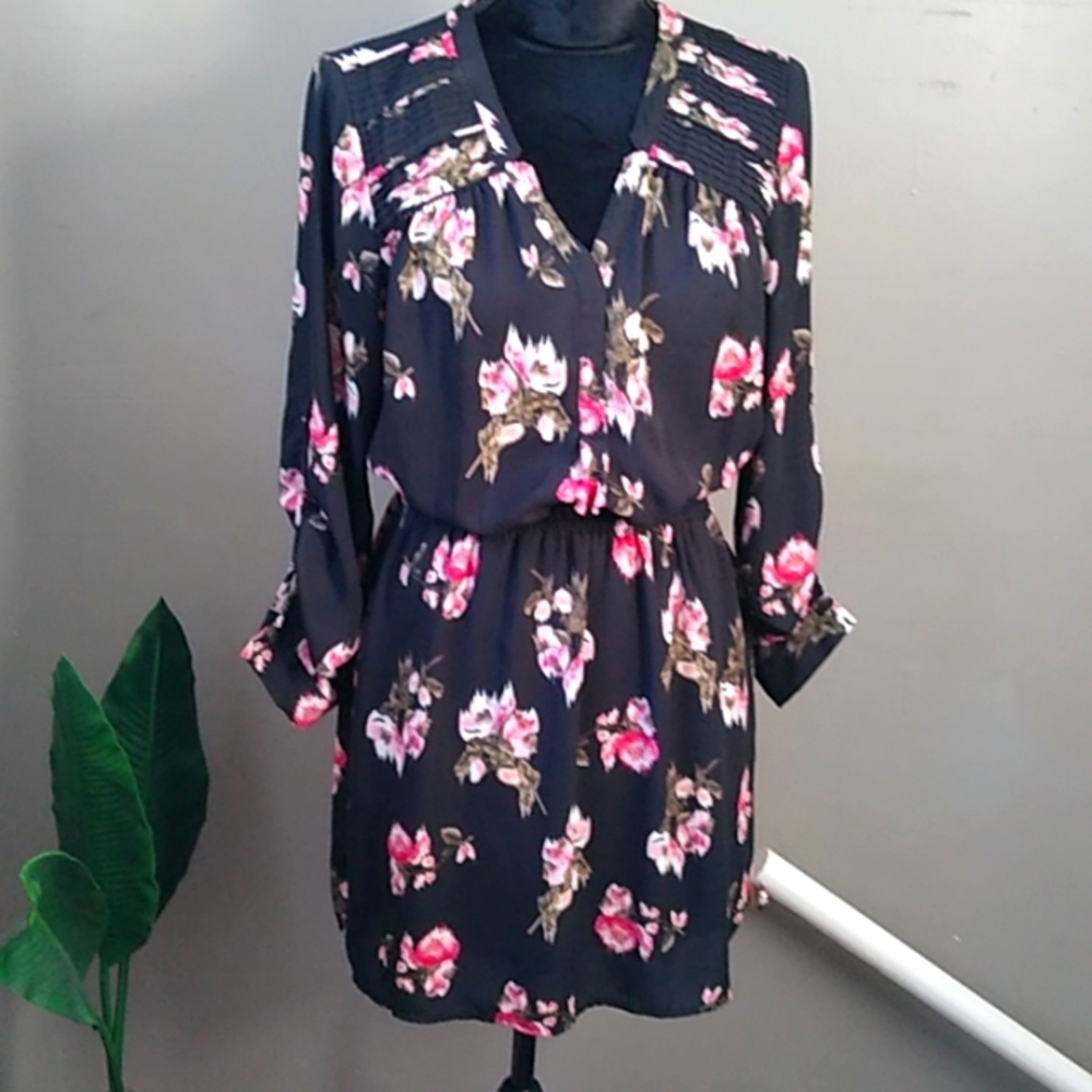 Daniel Rainn Black Floral Dress Women's Size Medium